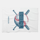 Linge De Cuisine Nom personnalisé Baseball (Horizontal)