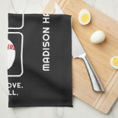 Linge De Cuisine Nom personnalisé Baseball (Quart Plié)