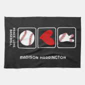 Linge De Cuisine Nom personnalisé Baseball (Horizontal)