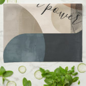 Linge De Cuisine Nom personnalisé Boho (Plié)