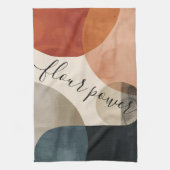 Linge De Cuisine Nom personnalisé Boho (Vertical)