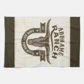 Linge De Cuisine NOM personnalisé Bull Steer Skull Western Ranch (Horizontal)