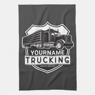 Linge De Cuisine NOM personnalisé Camions Big Rig Semi Trucker
