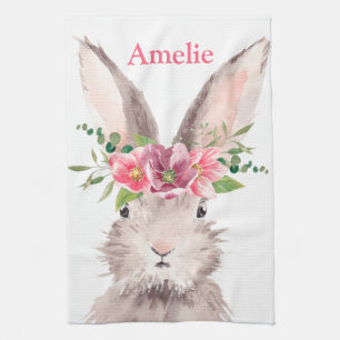 Linge De Cuisine Nom personnalisé Chasse aux oeufs de lapin de P