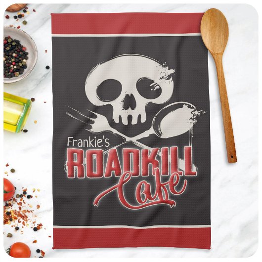 Linge De Cuisine NOM personnalisé Cheeky Roadkill Café Diner