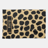 Linge De Cuisine Nom personnalisé classique Cheetah Poster de anima (Horizontal)