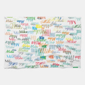 Linge De Cuisine Nom personnalisé coloré (Horizontal)