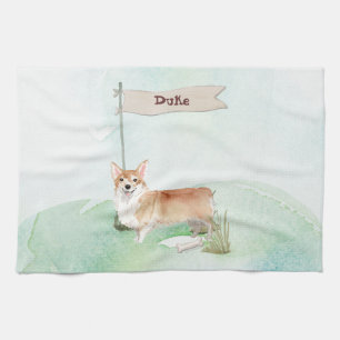 Linge De Cuisine Nom personnalisé Corgi Chien de compagnie