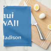 Linge De Cuisine Nom personnalisé, emplacement et couleur Shaka (Quart Plié)