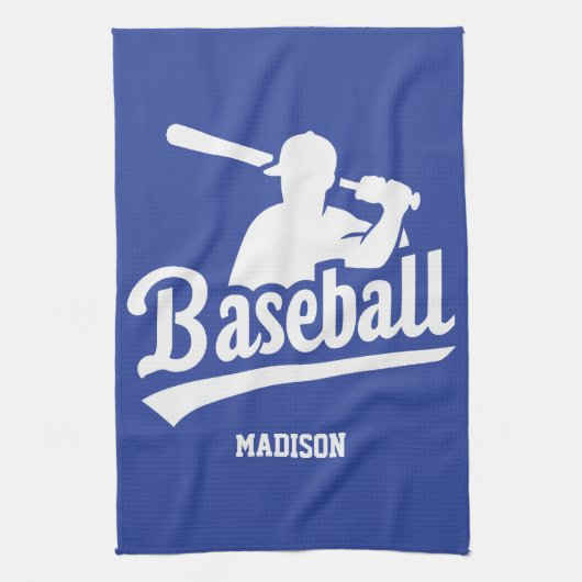 Linge De Cuisine Nom personnalisé et base-ball couleur (Vertical)
