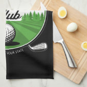 Linge De Cuisine NOM personnalisé Golfing Pro Golf Club Player (Quart Plié)
