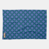 Linge De Cuisine Nom personnalisé marine moderne bleu élégant diama (Horizontal)