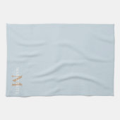 Linge De Cuisine Nom personnalisé Monogramme (Horizontal)