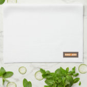 Linge De Cuisine Nom personnalisé monogramme design moderne tendanc (Plié)