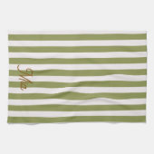 Linge De Cuisine Nom personnalisé rayé (Horizontal)