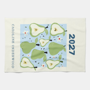 Linge De Cuisine Nom personnalisé Rétro Poire Marché Cottage Cuisin