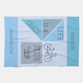 Linge De Cuisine Nom personnalisé / Vie textuelle est un tour fou (Horizontal)