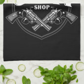 Linge De Cuisine NOM PERSONNALISÉ Vieux Armes à feu (Plié)