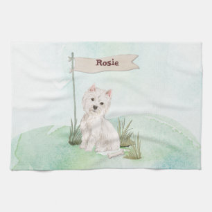 Linge De Cuisine Nom personnalisé Westie chien animal de compagnie