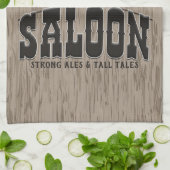 Linge De Cuisine NOM PERSONNALISÉ Wild West Gun Revolver Saloon (Plié)