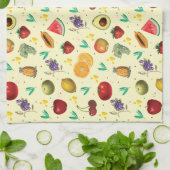 Linge De Cuisine Nom Personnel Fruit Tropical Et Légumes (Plié)
