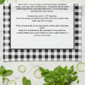 Linge De Cuisine Nom Servi Recette Noir Blanc Buffalo Plaid (Plié)