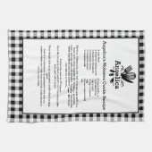 Linge De Cuisine Nom Servi Recette Noir Blanc Buffalo Plaid (Horizontal)
