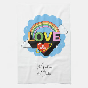 Linge De Cuisine Noms personnalisés "L'amour est amour"