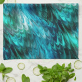 Linge De Cuisine nonpareil kelpie turquoise : (Plié)