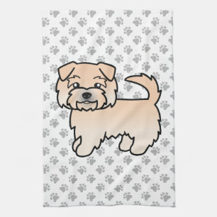 Linge De Cuisine Norfolk Terrier Blé Chien de Dessin Animé Mignon
