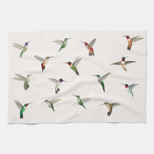 Linge De Cuisine North American Hummingbirds (Horizontal)