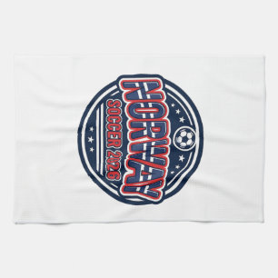 Linge De Cuisine Norvège Football 2026 Football Gras Pays Typograph