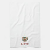 Linge De Cuisine Norvégien Rosemaling I Love Lefse (Vertical)