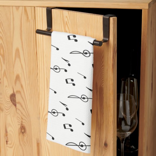 Linge De Cuisine note de musique Motif Musique Thème Treble Clef (Pliage en tiers)