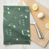 Linge De Cuisine notes de musique (Quart Plié)