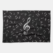 Linge De Cuisine notes de musique argargent (Horizontal)