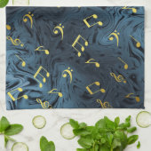 Linge De Cuisine notes de musique élégantes (Plié)