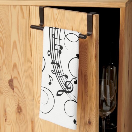 Linge De Cuisine Notes de musique fantaisie (Pliage en tiers)