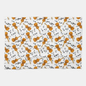 Linge De Cuisine Notes de musique violon (Horizontal)