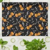 Linge De Cuisine Notes de musique violon (Plié)