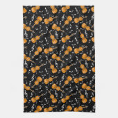 Linge De Cuisine Notes de musique violon (Vertical)