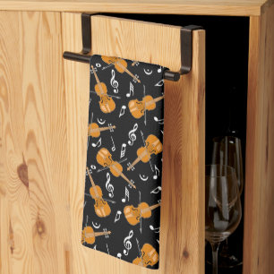 Linge De Cuisine Notes de musique violon