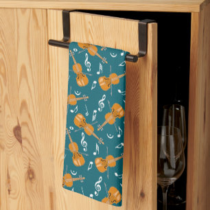 Linge De Cuisine Notes de musique violon