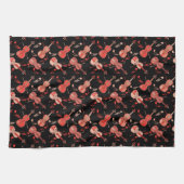 Linge De Cuisine Notes de violon et de musique (Horizontal)
