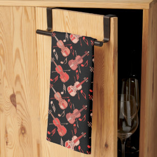 Linge De Cuisine Notes de violon et de musique