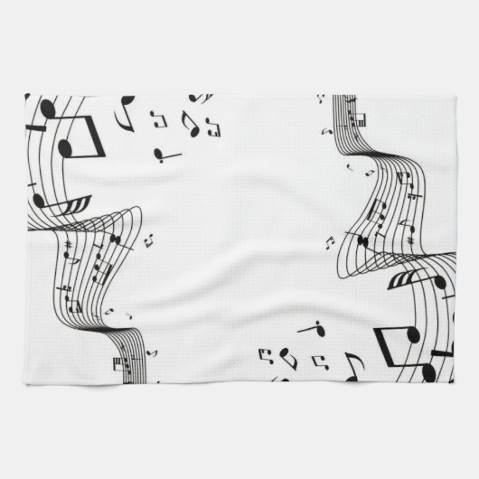 Linge De Cuisine Notes musicales (Horizontal)