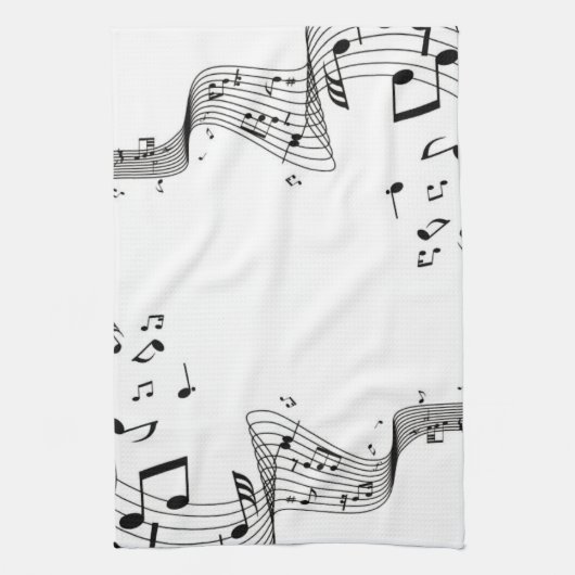 Linge De Cuisine Notes musicales (Vertical)