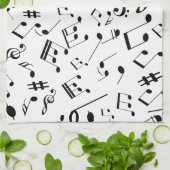 Linge De Cuisine Notes musicales 3 (Plié)