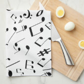 Linge De Cuisine Notes musicales 3 (Quart Plié)