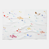 Linge De Cuisine Notes musicales colorées (Horizontal)